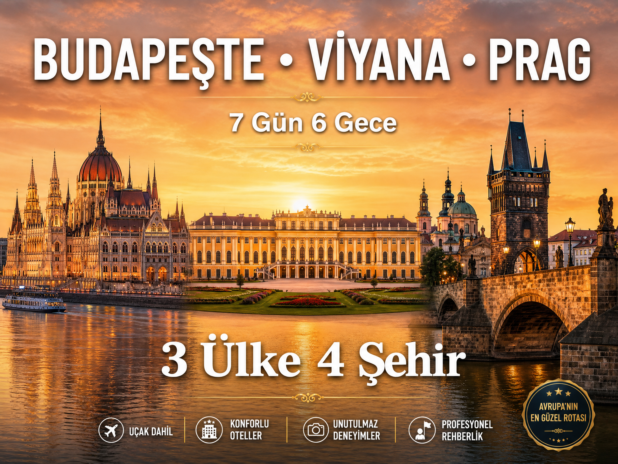 Budapest - Parndorf - Wien - Prag Tour